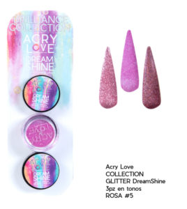 Dream shine glitter Rosa #5
