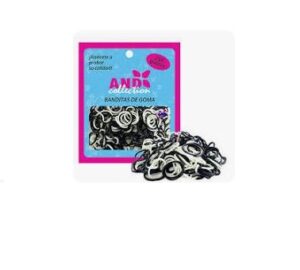 LIGA HULE CHICA BLANCO Y NEGRO 250 PIEZAS