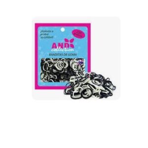LIGA HULE CHICA BLANCO Y NEGRO 250 PIEZAS