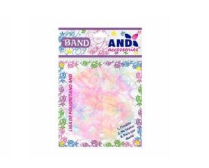 BOLSA DE LIGAS 200 PZ COLORES TRANSPARENTE PASTEL